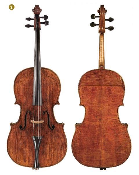 图1：1727年'Fruh'斯特拉迪瓦里大提琴最初是低音提琴