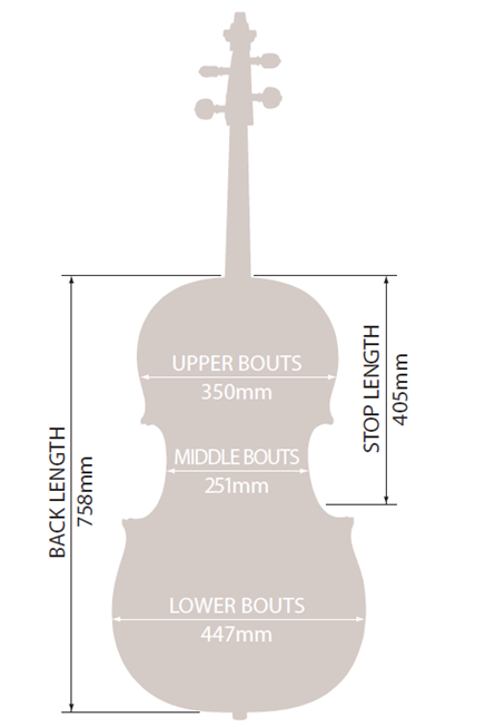 Giovanni Grancino1693 年大提琴尺寸表