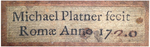 Michele Platner 1720 大提琴